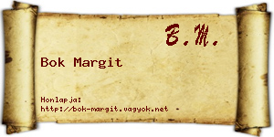 Bok Margit névjegykártya